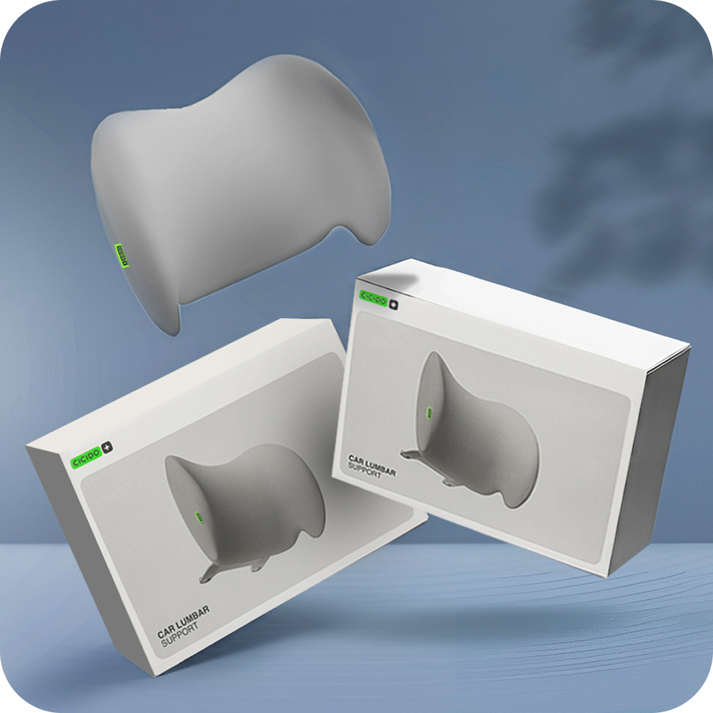 (draft) cicido bantal sandaran mobil pinggang atau punggung super ergonomis angel wing cooling memory foam anti bakteri
