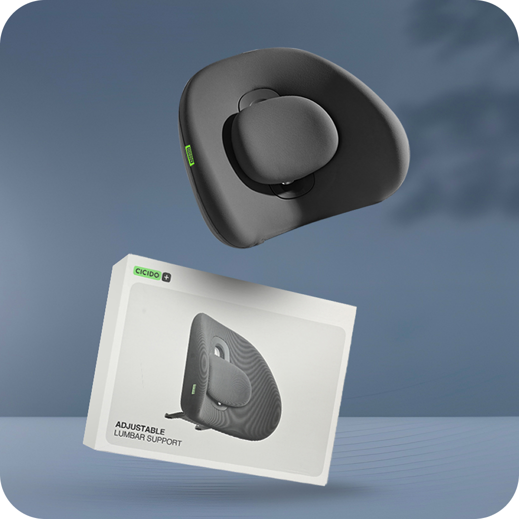 (draft) cicido bantal mobil penyangga pinggang bawah ergonomis cooling memory foam anti bakteri higienis clone
