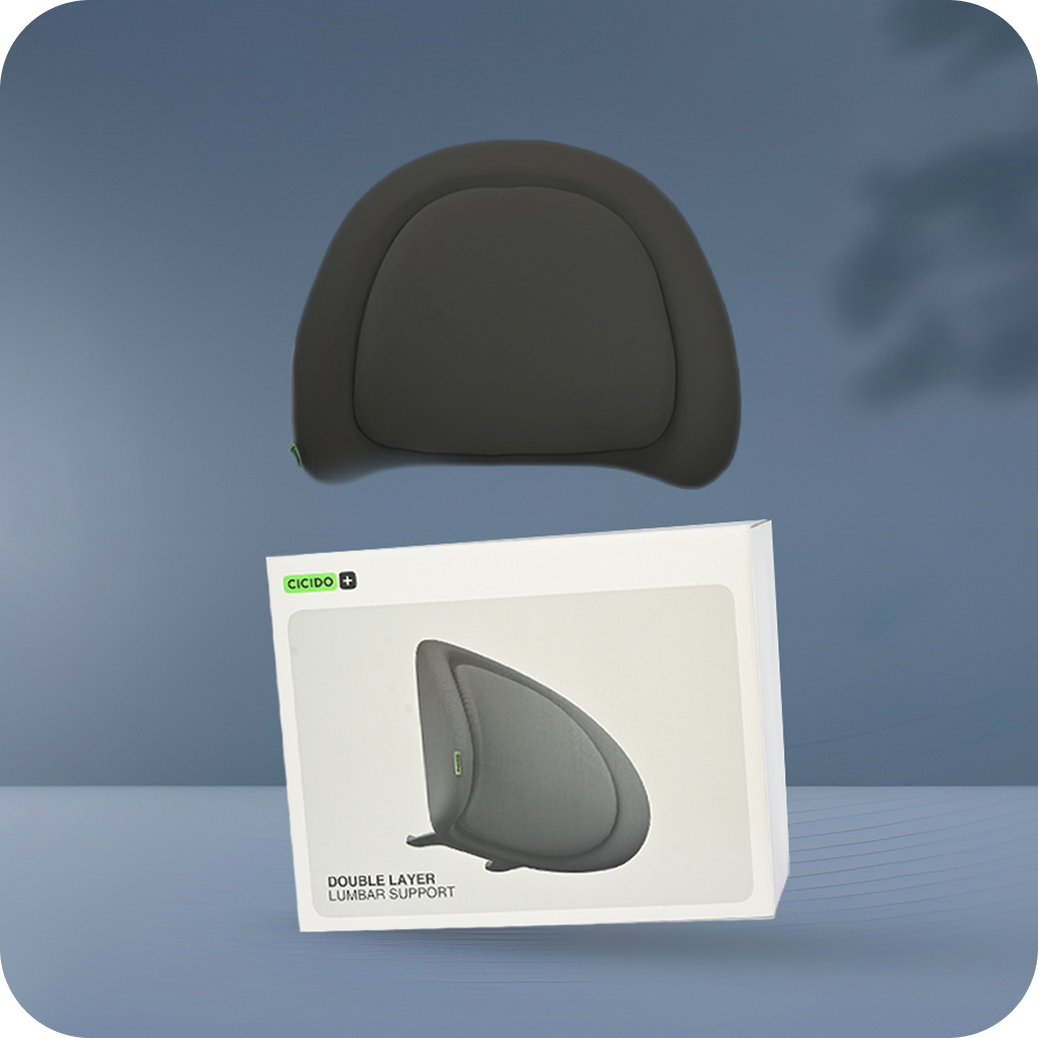 (draft) cicido bantal mobil penyangga pinggang ergonomis double layer cooling memory foam anti bakteri 7a