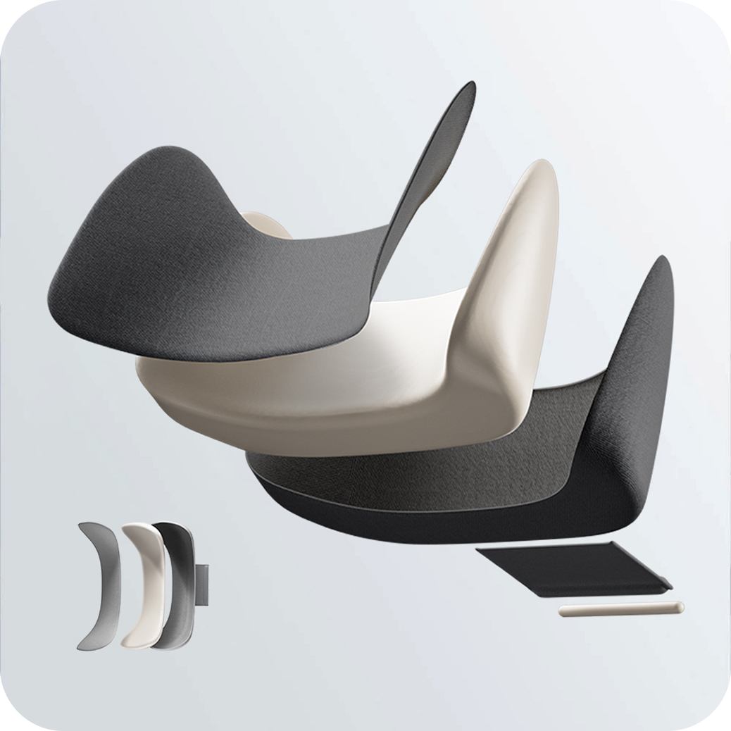 (draft) cicido set headrest & lumbar support mobil dual feel cooling memory foam set sandaran kepala & pinggang mobil premium clone