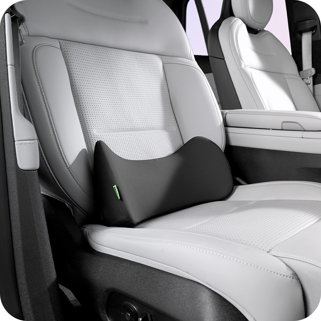 (draft) cicido set headrest & lumbar support mobil dual feel cooling memory foam set sandaran kepala & pinggang mobil premium clone